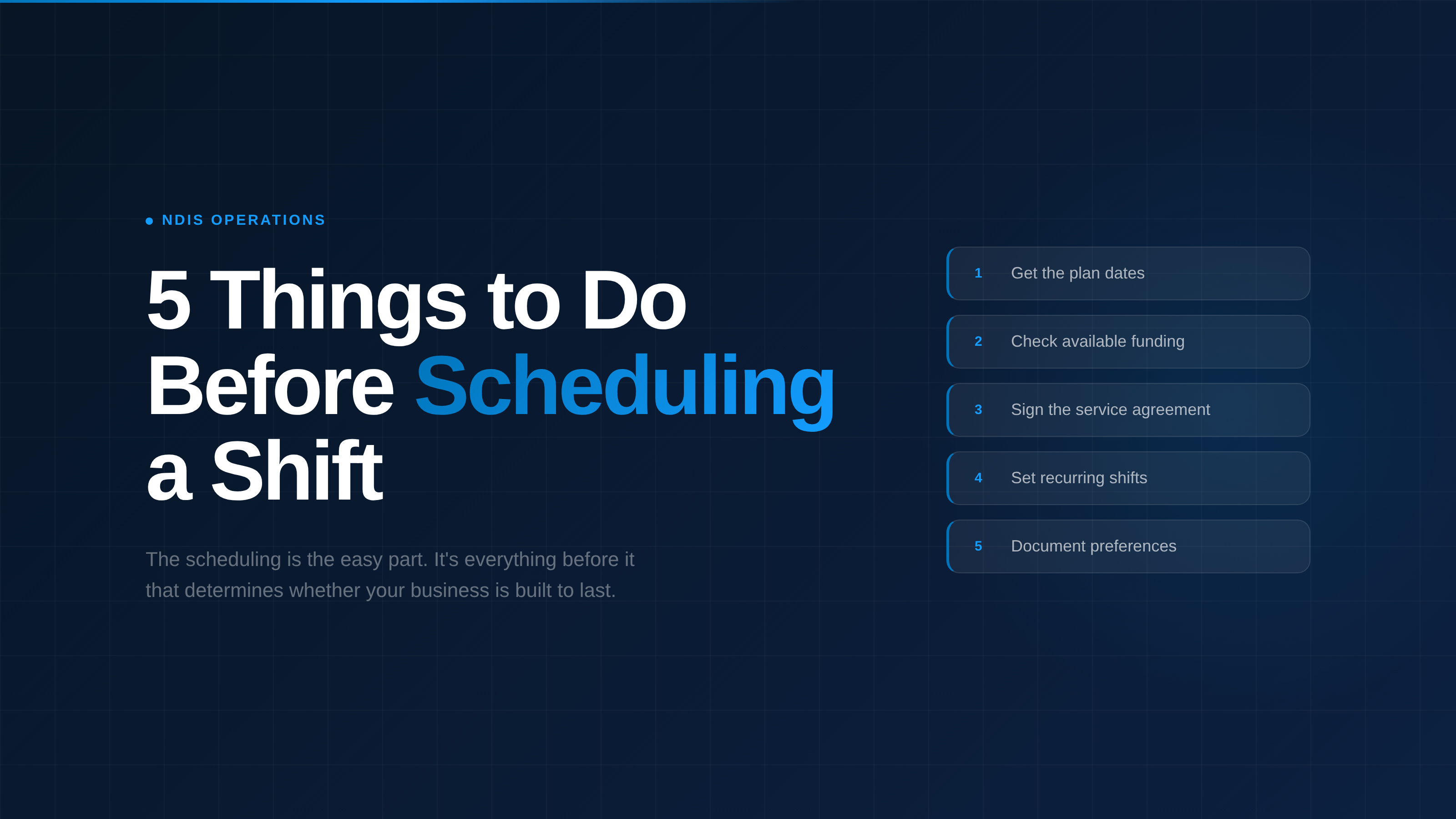 5 Things to do before scheduling a shift